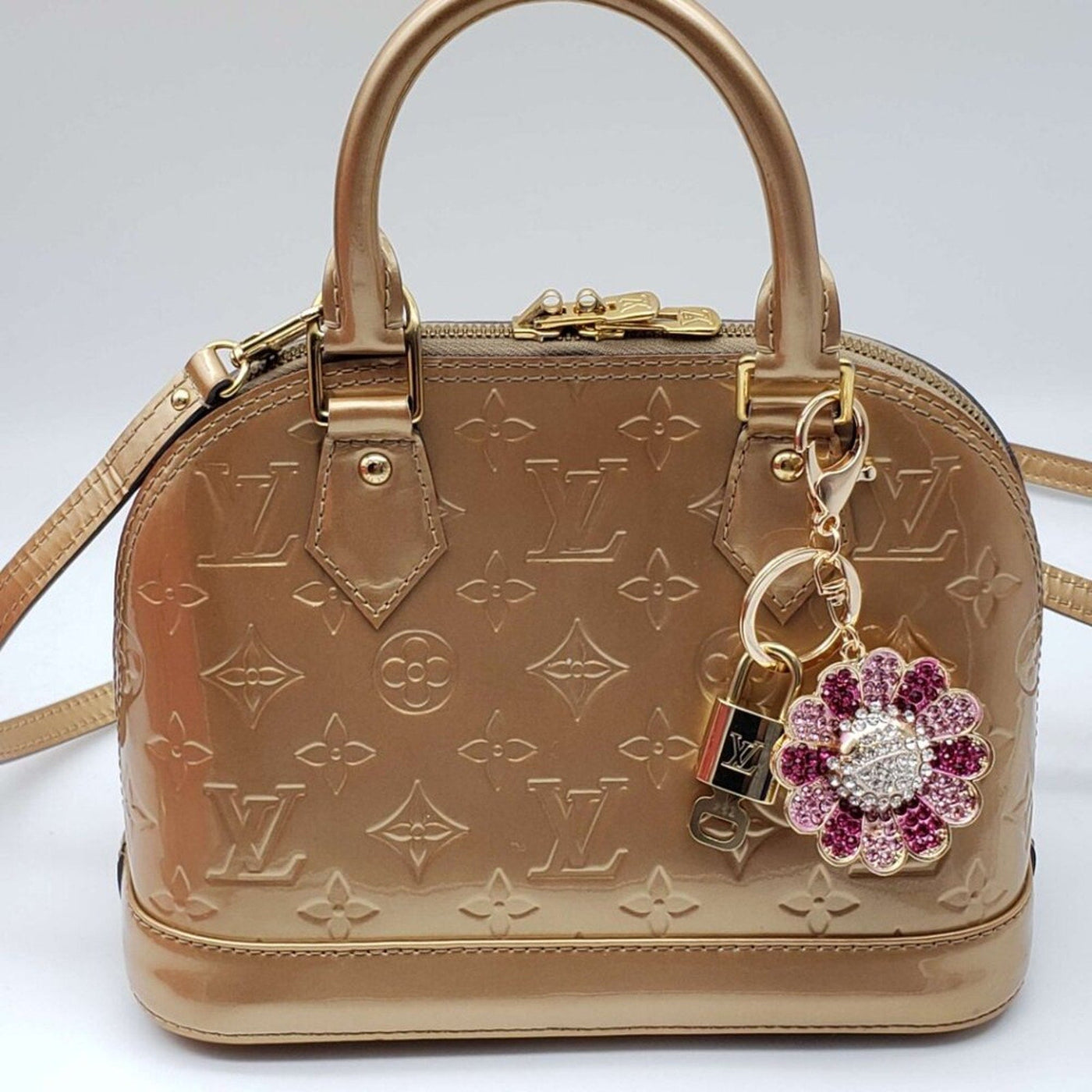 100% Auth Louis Vuitton Lock & Key with unbranded Bagcharm, Keycharm, Keychain - Luxury Cheaper LLC