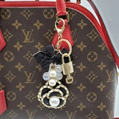 100% Auth Louis Vuitton Lock & Key with unbranded Bagcharm, Keycharm, Keychain - Luxury Cheaper LLC