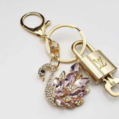 100% Auth Louis Vuitton Lock & Key with unbranded Bagcharm, Keycharm, Keychain - Luxury Cheaper LLC