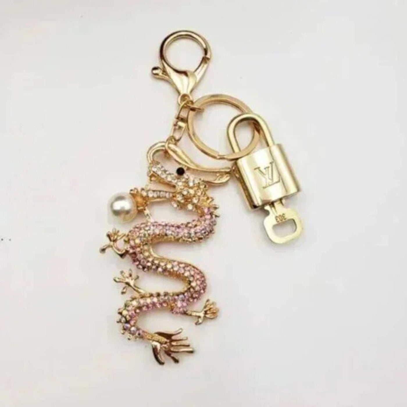 100% Auth Louis Vuitton Lock & Key with unbranded Bagcharm, Keycharm, Keychain - Luxury Cheaper LLC