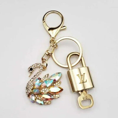 100% Auth Louis Vuitton Lock & Key with unbranded Bagcharm, Keycharm, Keychain - Luxury Cheaper LLC