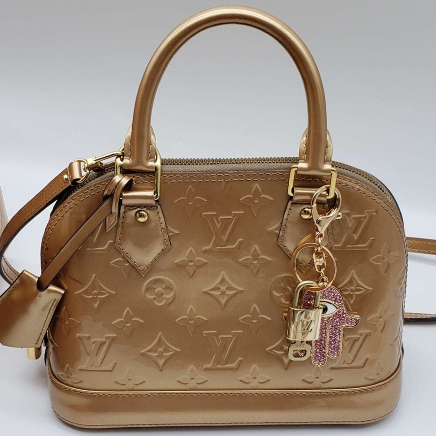 100% Auth Louis Vuitton Lock & Key with unbranded Bagcharm, Keycharm, Keychain - Luxury Cheaper LLC