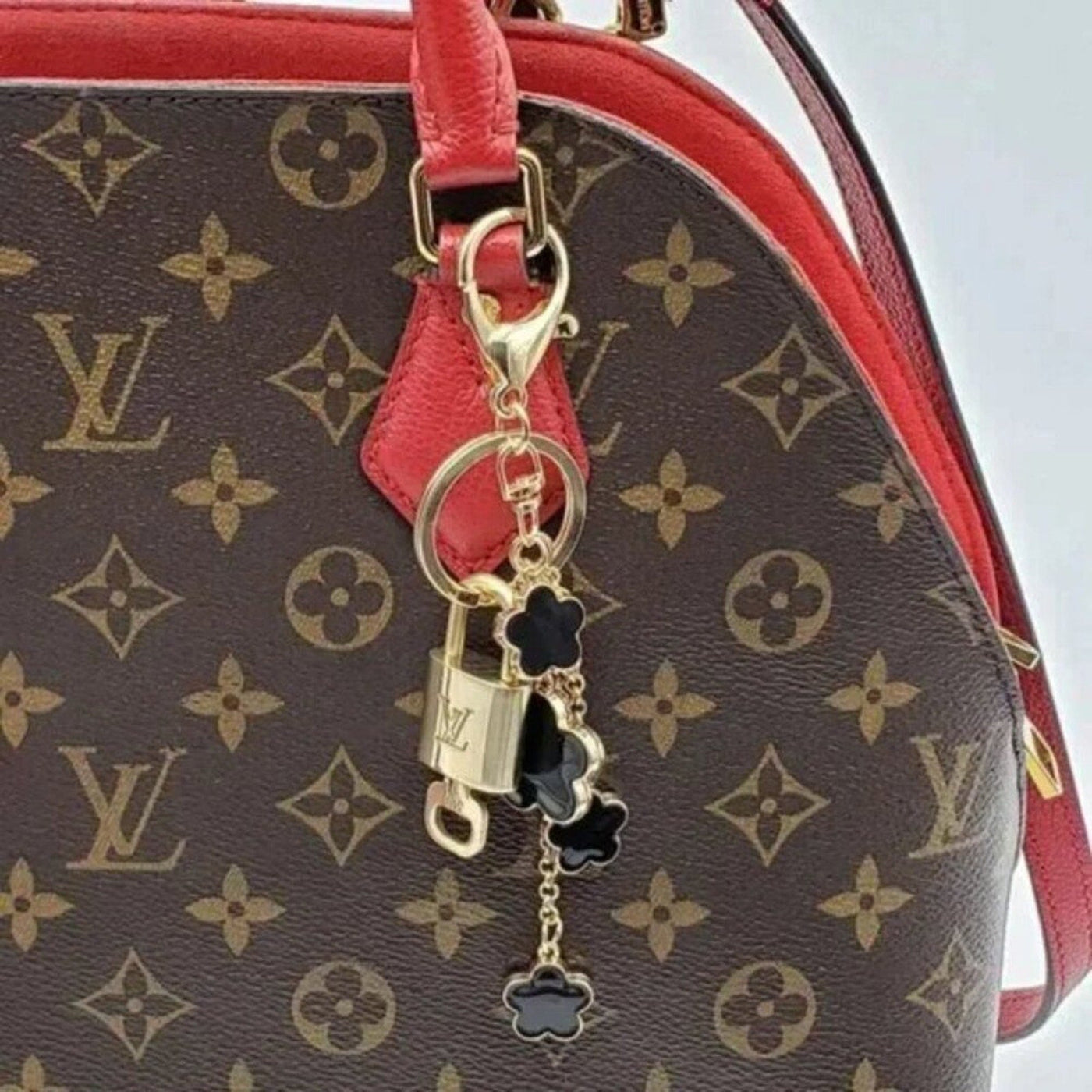 100% Auth Louis Vuitton Lock & Key with unbranded Bagcharm, Keycharm, Keychain - Luxury Cheaper LLC