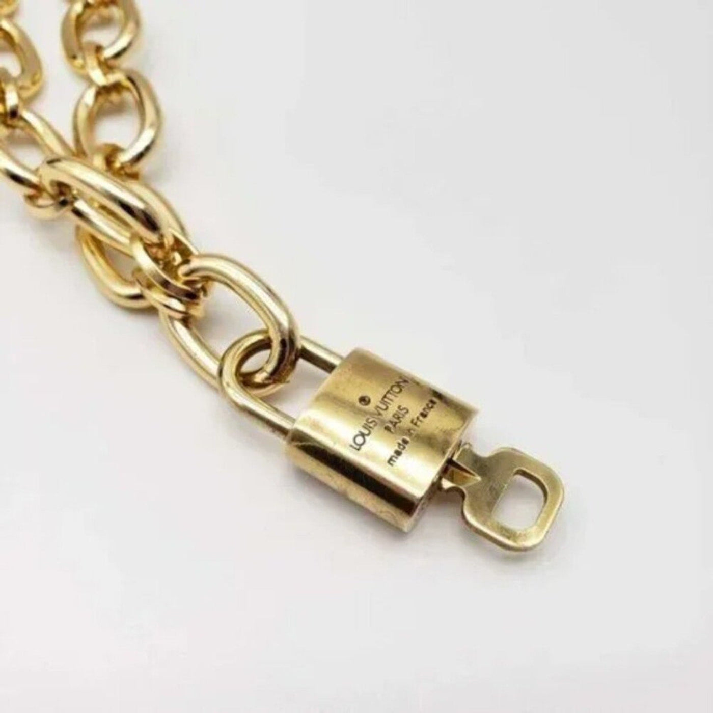 100% Auth Louis Vuitton Lock & Key with Unbranded Gold Plated Chain Necklace - Luxury Cheaper LLC