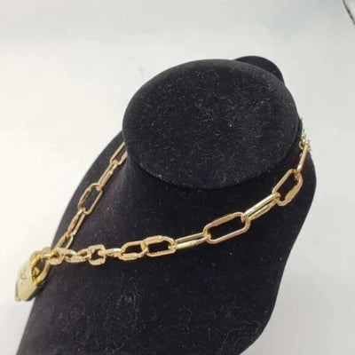 100% Auth Louis Vuitton Lock & Key with Unbranded Gold Plated Chain Necklace - Luxury Cheaper LLC