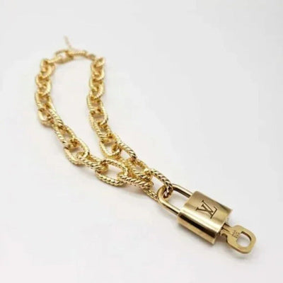 100% Auth Louis Vuitton Lock & Key with Unbranded Gold Plated Chain Necklace - Luxury Cheaper LLC