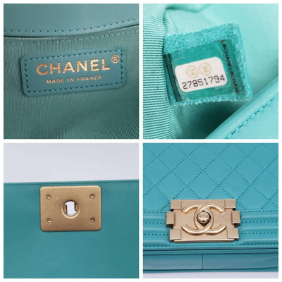 100% Authentic CHANEL Boy Green Leather Shoulder Bag 2650 - 080524 - Luxury Cheaper LLC