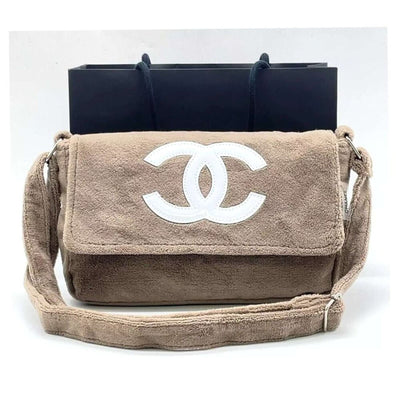 100% Authentic Chanel Precision Novelty Pile Coco Mark Beige Shoulder bag - Luxury Cheaper LLC