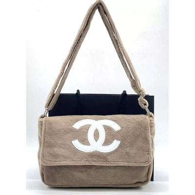 100% Authentic Chanel Precision Novelty Pile Coco Mark Beige Shoulder bag - Luxury Cheaper LLC