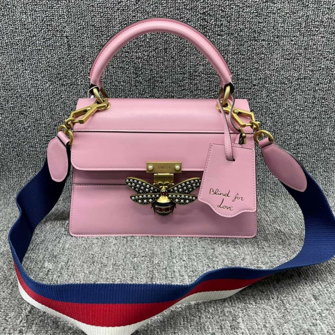 100% Authentic GUCCI Queen Margaret Multicolor Leather Satchel - Luxury Cheaper LLC