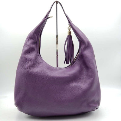 100% Authentic GUCCI Soho Purple Leather Shoulder Bag - Luxury Cheaper LLC