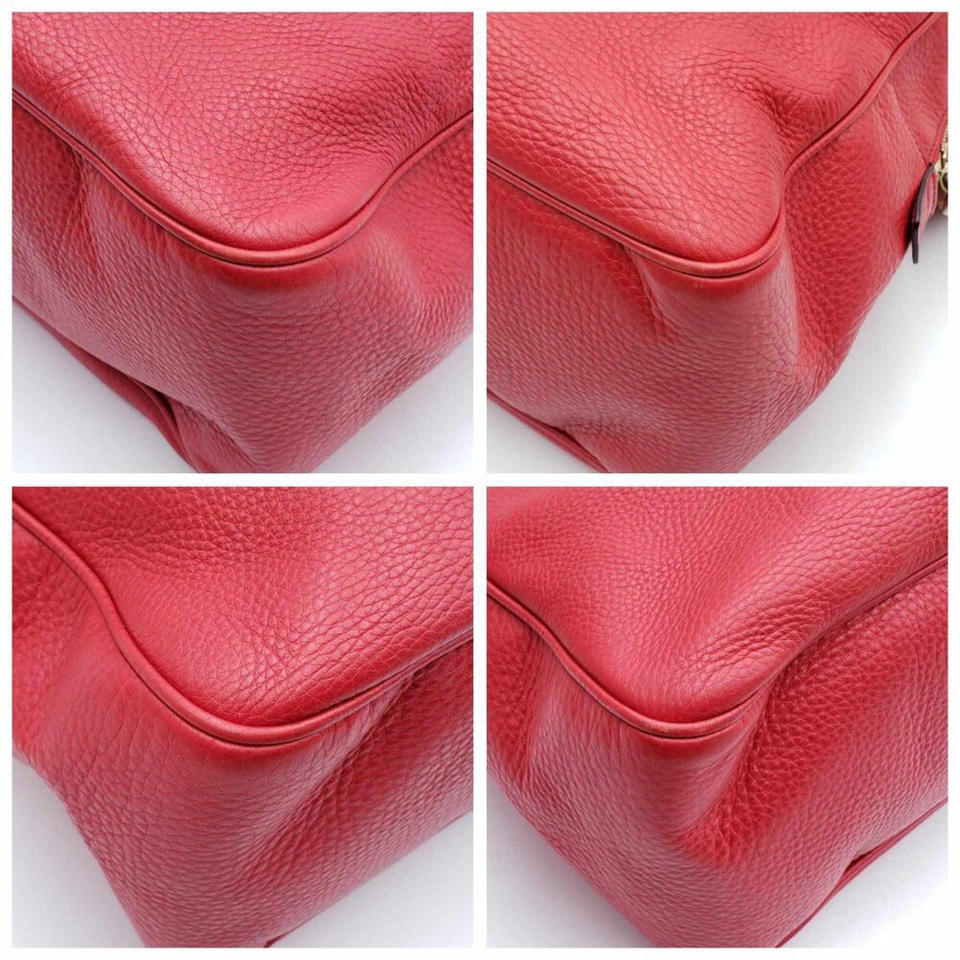 100% Authentic GUCCI Soho Red Leather Shoulder Bag - Luxury Cheaper LLC