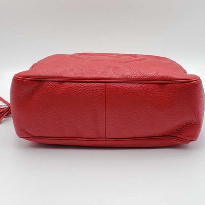 100% Authentic GUCCI Soho Red Leather Shoulder Bag - Luxury Cheaper LLC