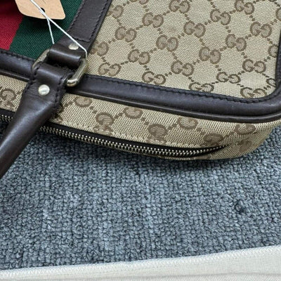 100% Authentic Gucci Web Briefcase Bag - Luxury Cheaper LLC