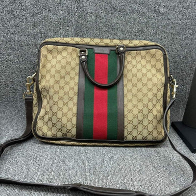 100% Authentic Gucci Web Briefcase Bag - Luxury Cheaper LLC