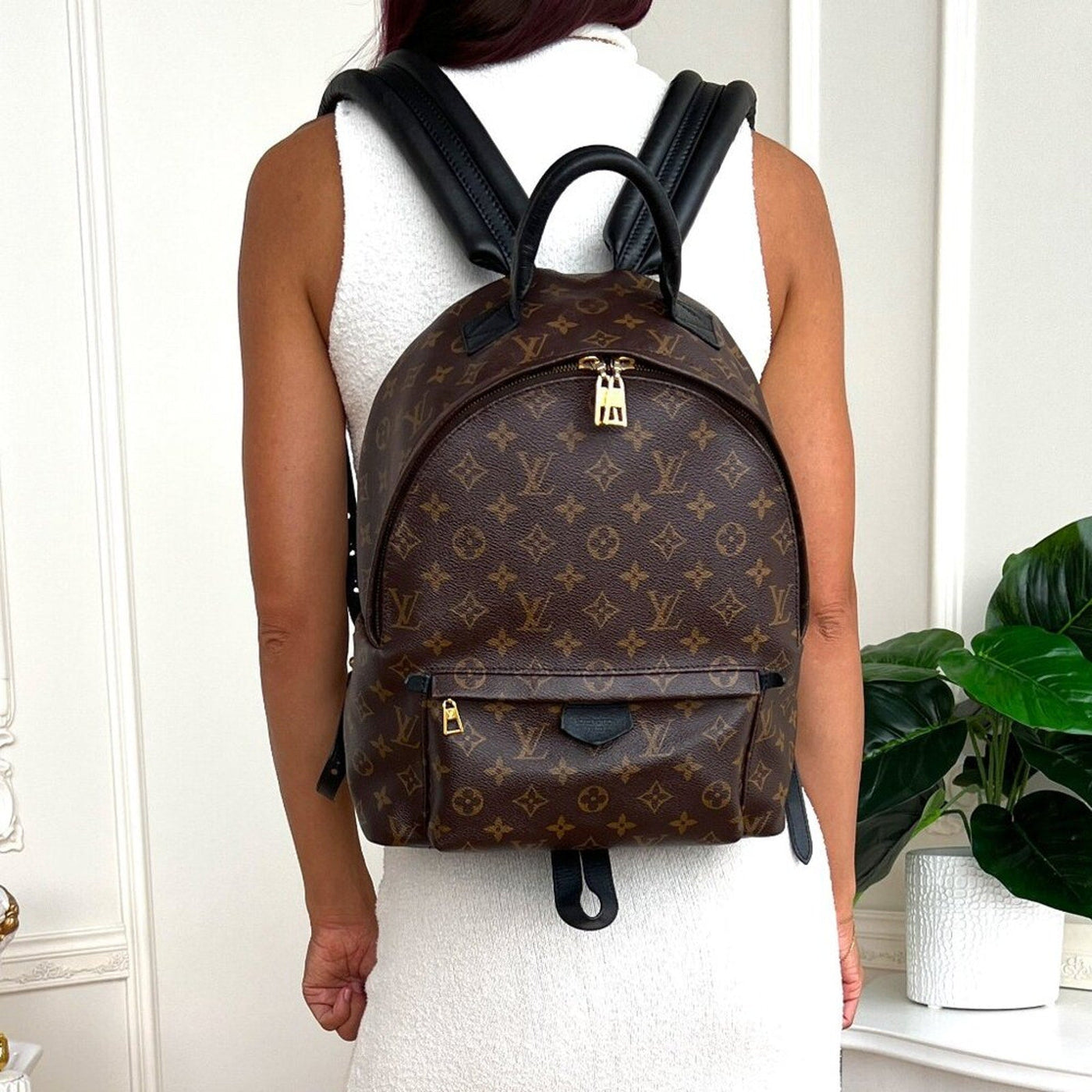 100% Authentic Louis Vuitton Backpack Palm Springs MM Monogram FL2158 - Luxury Cheaper LLC