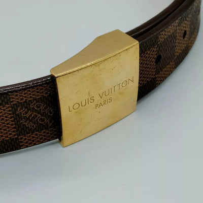 100% Authentic Louis Vuitton Belt Browns Damier Ebene - Luxury Cheaper LLC