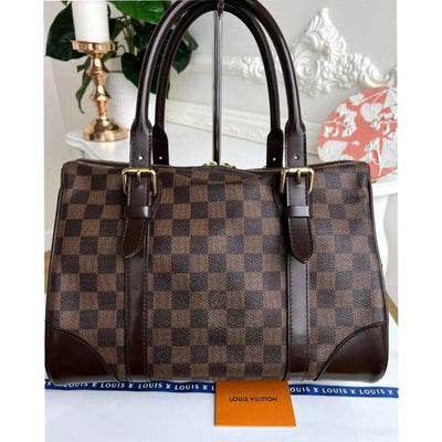 100% Authentic Louis Vuitton Berkeley Damier Ebene Satchel Handbag FL3089 - Luxury Cheaper LLC