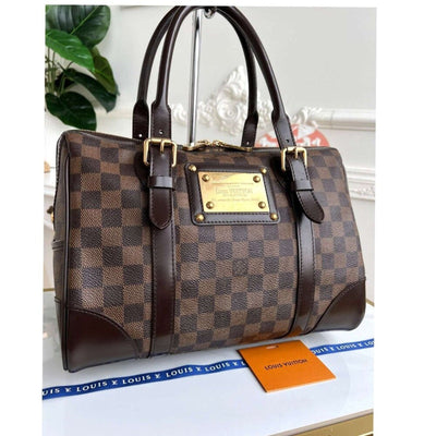 100% Authentic Louis Vuitton Berkeley Damier Ebene Satchel Handbag FL3089 - Luxury Cheaper LLC