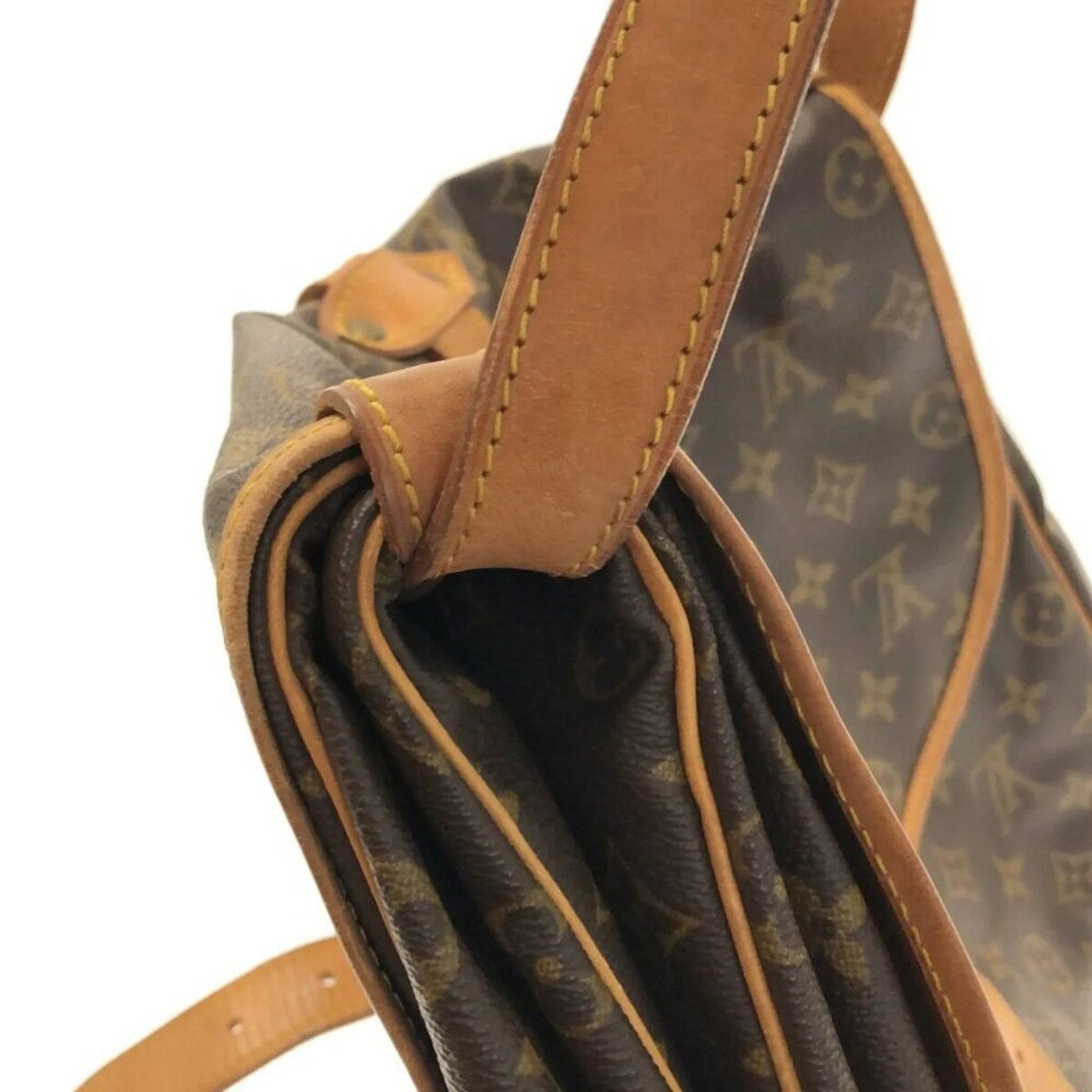 100% Authentic LOUIS VUITTON Saumur 35 Brown Monogram Shoulder Bag - Luxury Cheaper LLC