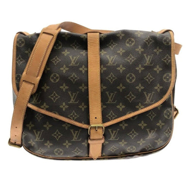 100% Authentic LOUIS VUITTON Saumur 35 Brown Monogram Shoulder Bag - Luxury Cheaper LLC