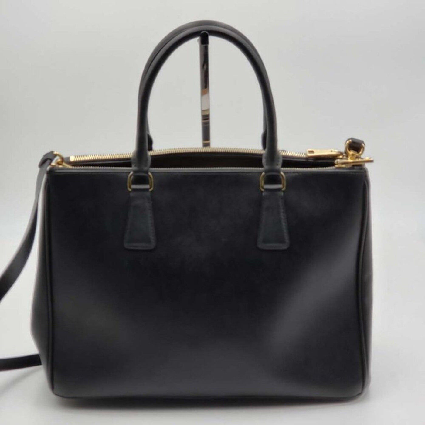 100% Authentic Prada Galleria Black Leather Shoulder Bag - Luxury Cheaper LLC