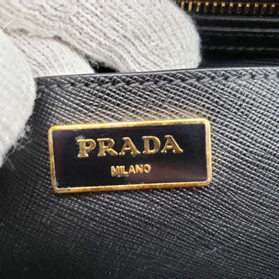 100% Authentic Prada Galleria Black Leather Shoulder Bag - Luxury Cheaper LLC