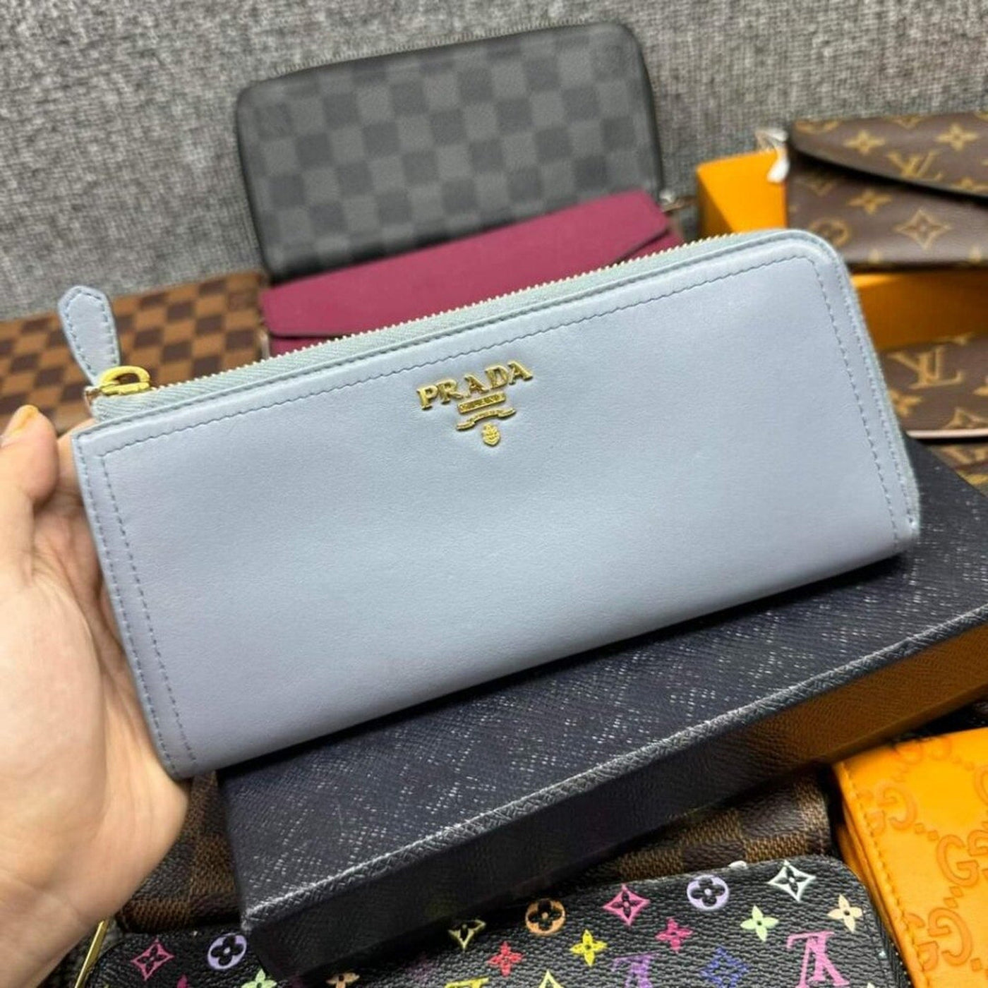 100% Authentic Prada Leather Wallet - Luxury Cheaper LLC