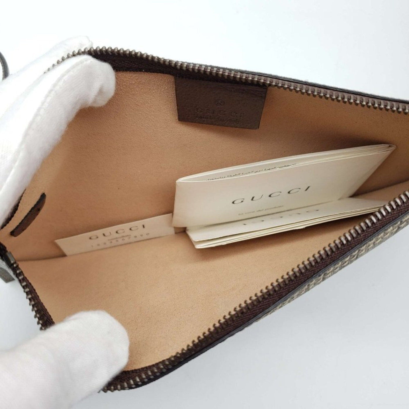Authentic Gucci Pouch/Wristlet Canvas Bag lux200 - 10292024 - Luxury Cheaper LLC