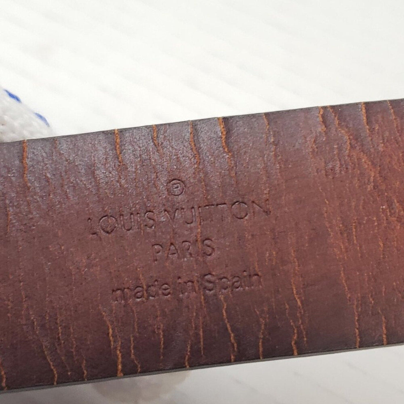 Authentic Louis Vuitton Brown Gold Checkered Damier Ebene Belt lux170 - 092225 - Luxury Cheaper LLC