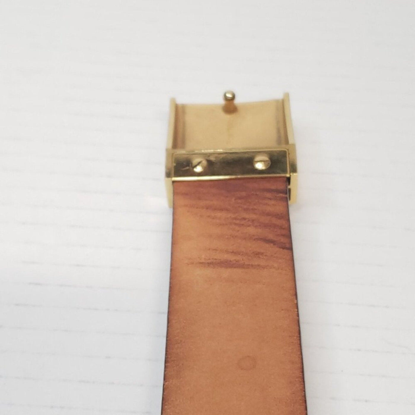 Authentic Louis Vuitton Brown Gold Checkered Damier Ebene Belt lux170 - 092225 - Luxury Cheaper LLC