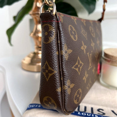 Authentic Louis Vuitton Clutch Pouch Pochette Cherry Monogram Purse Accessories - Luxury Cheaper LLC