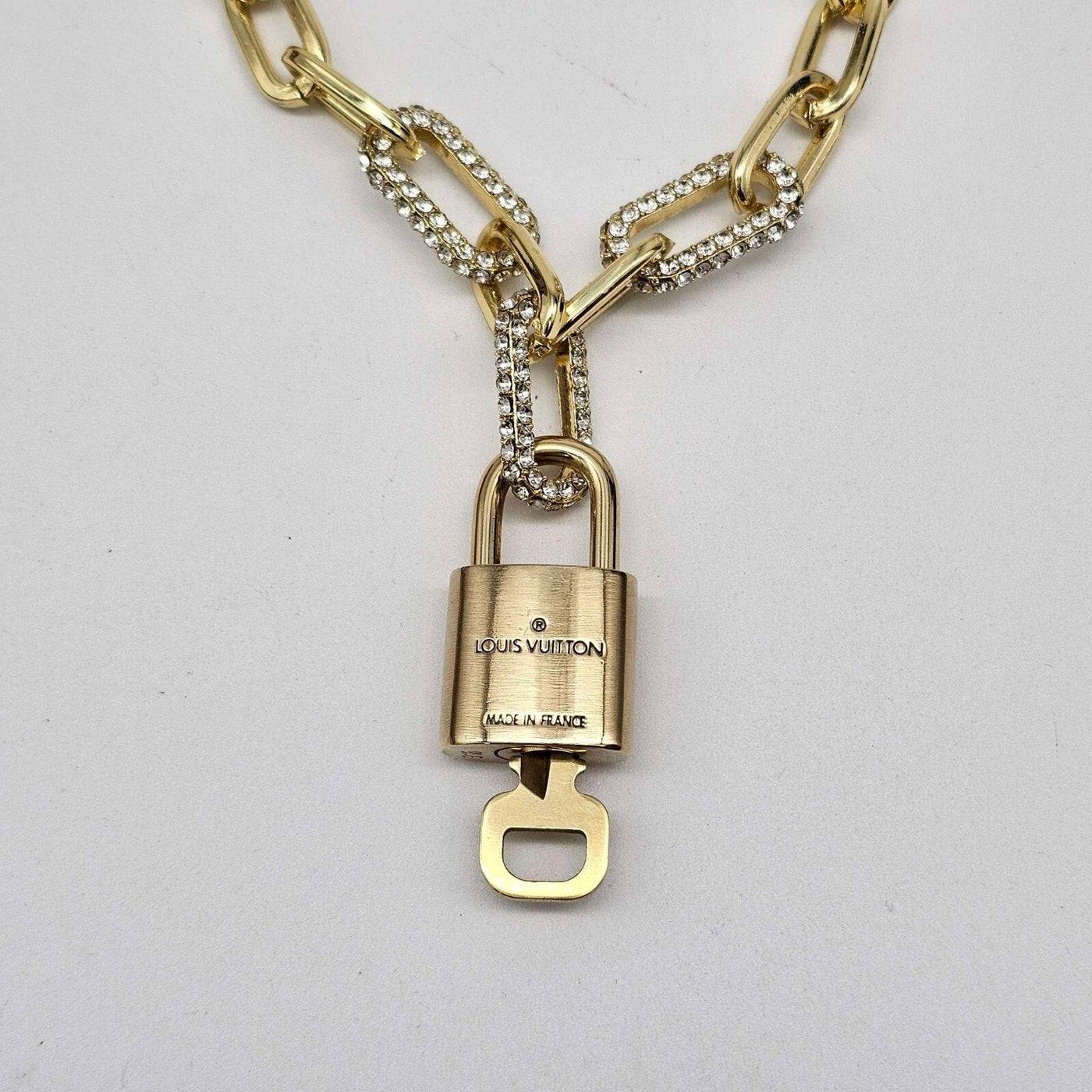 Authentic Louis Vuitton Lock & Key w/ Unbranded Gold Plated Gold Chain Necklace - Luxury Cheaper LLC