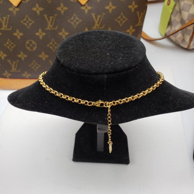 Authentic Louis Vuitton Lock & Key w/ Unbranded Gold Plated Gold Chain Necklace - Luxury Cheaper LLC