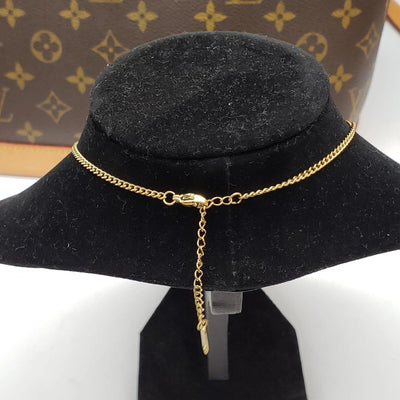 Authentic Louis Vuitton Lock & Key w/ Unbranded Gold Plated Gold Chain Necklace - Luxury Cheaper LLC