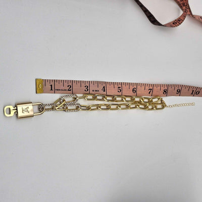 Authentic Louis Vuitton Lock & Key w/ Unbranded Gold Plated Gold Chain Necklace - Luxury Cheaper LLC