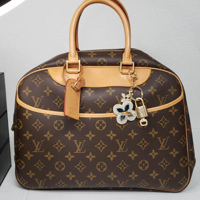 Authentic Louis Vuitton Lock & Key with Unbranded Flower Charm, Keychain 100725 - Luxury Cheaper LLC