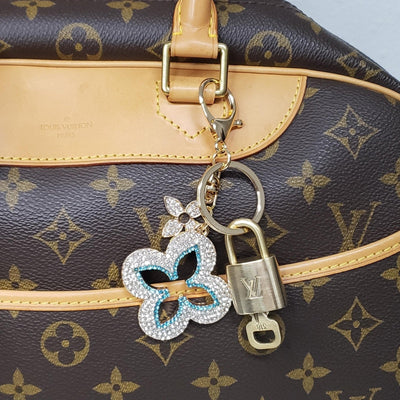 Authentic Louis Vuitton Lock & Key with Unbranded Flower Charm, Keychain 100725 - Luxury Cheaper LLC