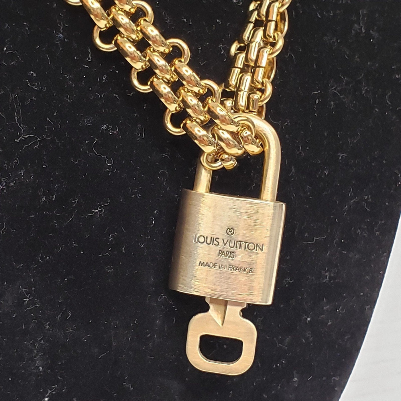 Authentic Louis Vuitton Lock & Key with Unbranded Stainless Steel Chain - Luxury Cheaper LLC