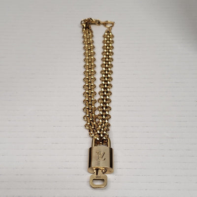 Authentic Louis Vuitton Lock & Key with Unbranded Stainless Steel Chain - Luxury Cheaper LLC