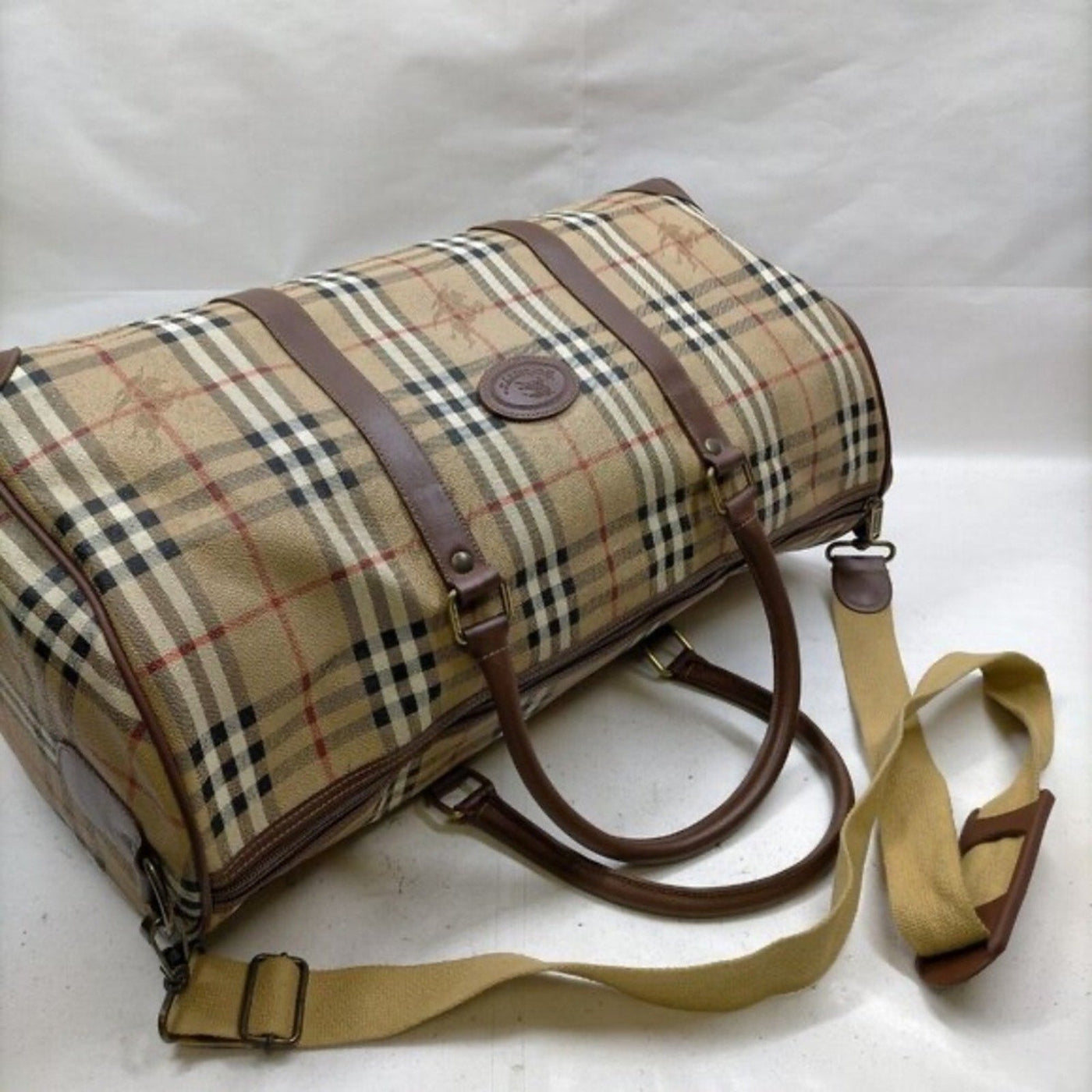 Burberry Boston Brown PVC Travel Bag - Luxury Cheaper LLC