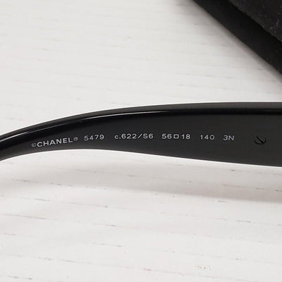 Chanel Acetate Charms Pearl Square Sunglasses 5479 - A Black Gold - Luxury Cheaper LLC