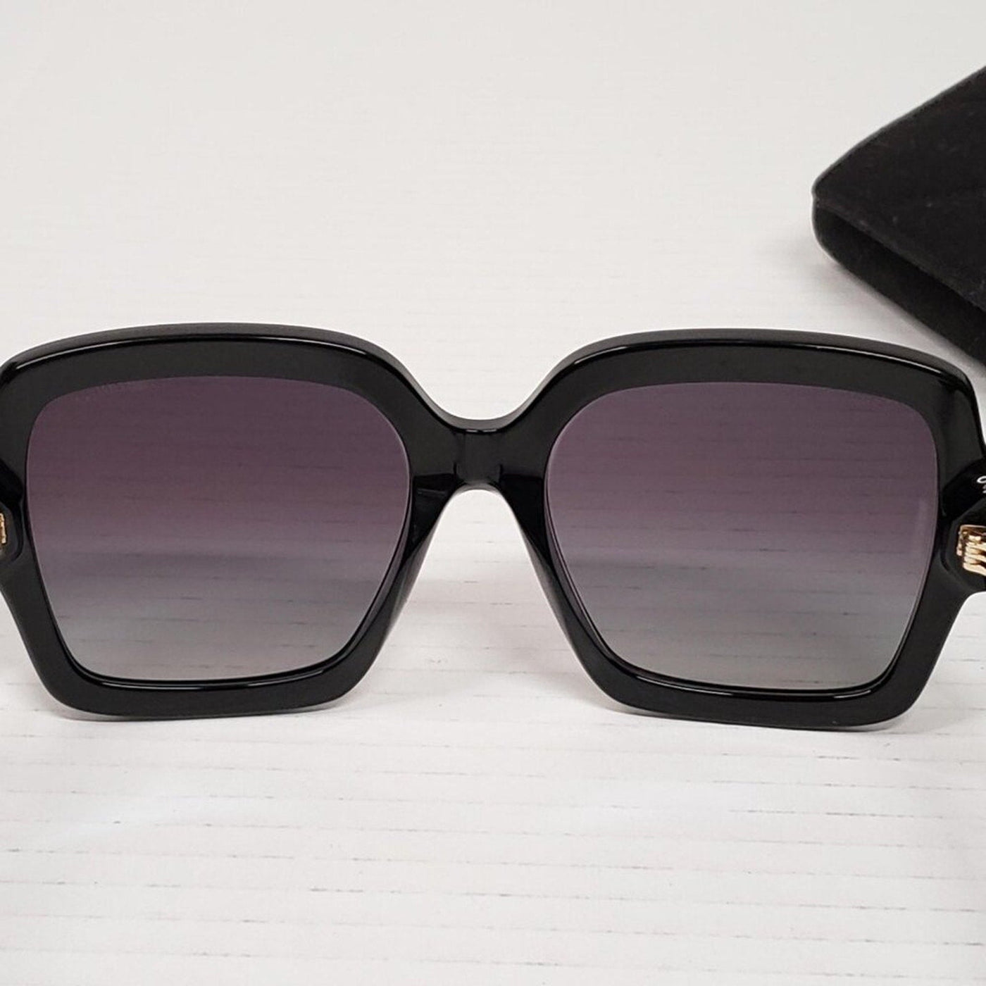 Chanel Acetate Charms Pearl Square Sunglasses 5479 - A Black Gold - Luxury Cheaper LLC