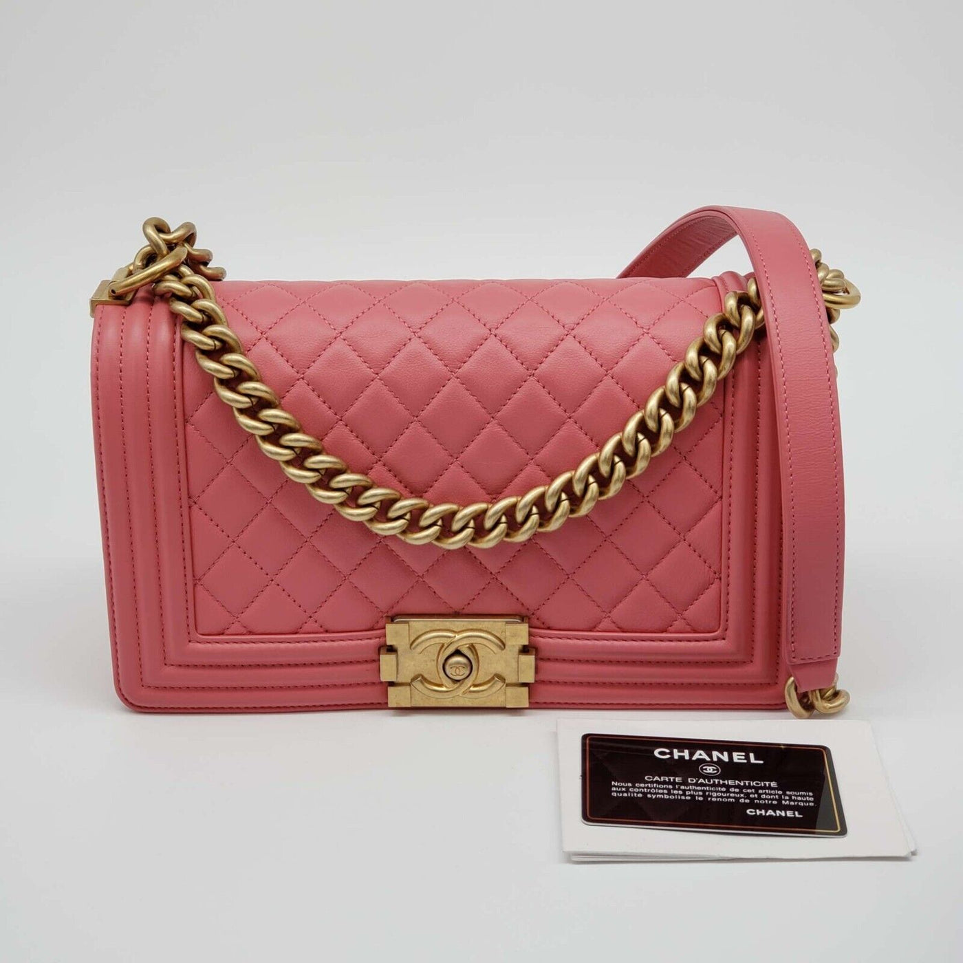 CHANEL Boy Lambskin Leather Medium Shoulder Bag 2700 - 080524 - Luxury Cheaper LLC