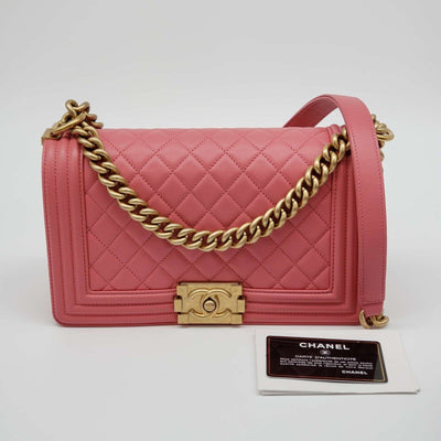 CHANEL Boy Lambskin Leather Medium Shoulder Bag 2700 - 080524 - Luxury Cheaper LLC