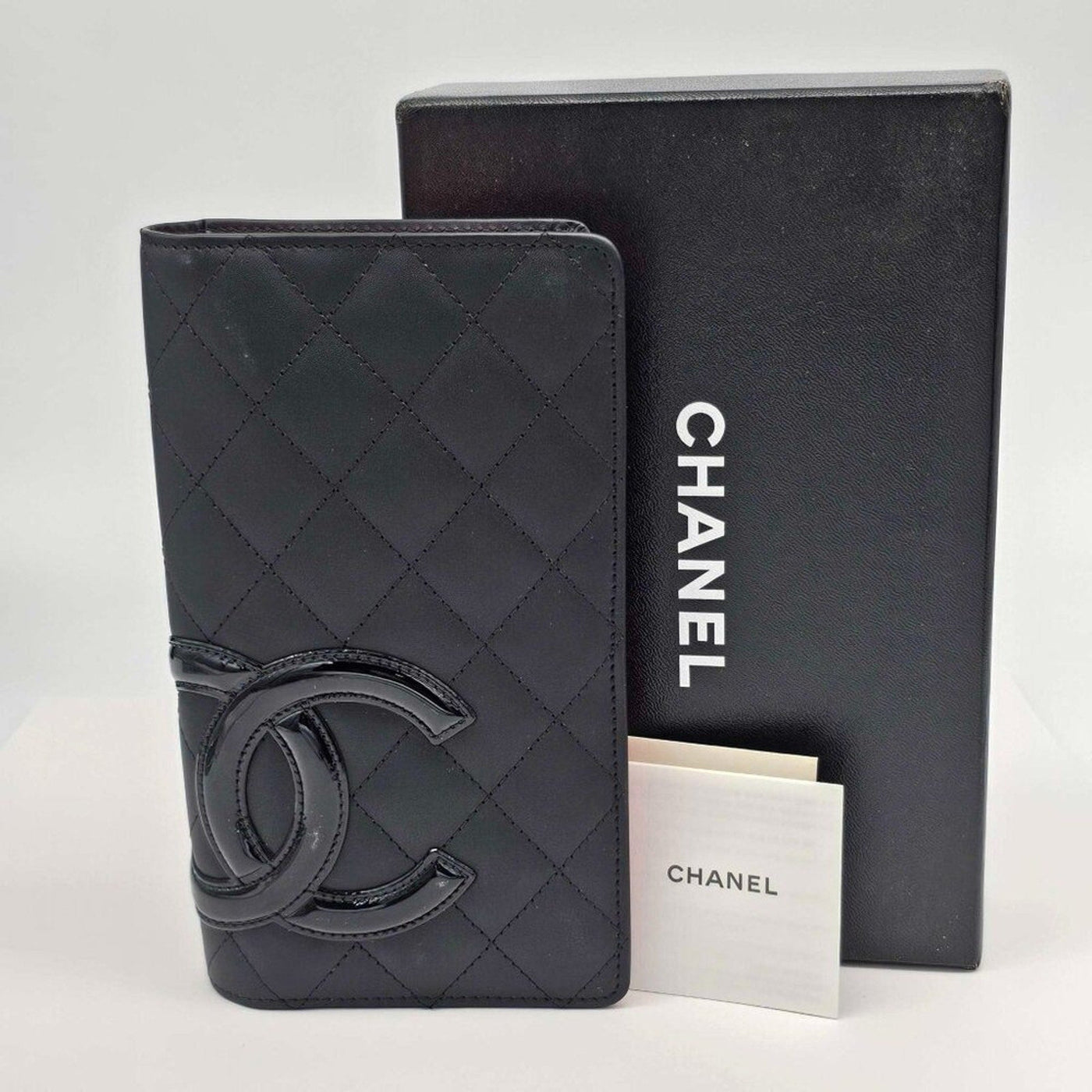 CHANEL Cambon Black Pink Lambskin Long Wallet lux385 - 043025 - Luxury Cheaper LLC