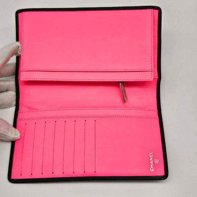 CHANEL Cambon Black Pink Lambskin Long Wallet lux385 - 043025 - Luxury Cheaper LLC
