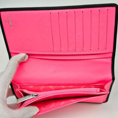 CHANEL Cambon Black Pink Lambskin Long Wallet lux385 - 043025 - Luxury Cheaper LLC