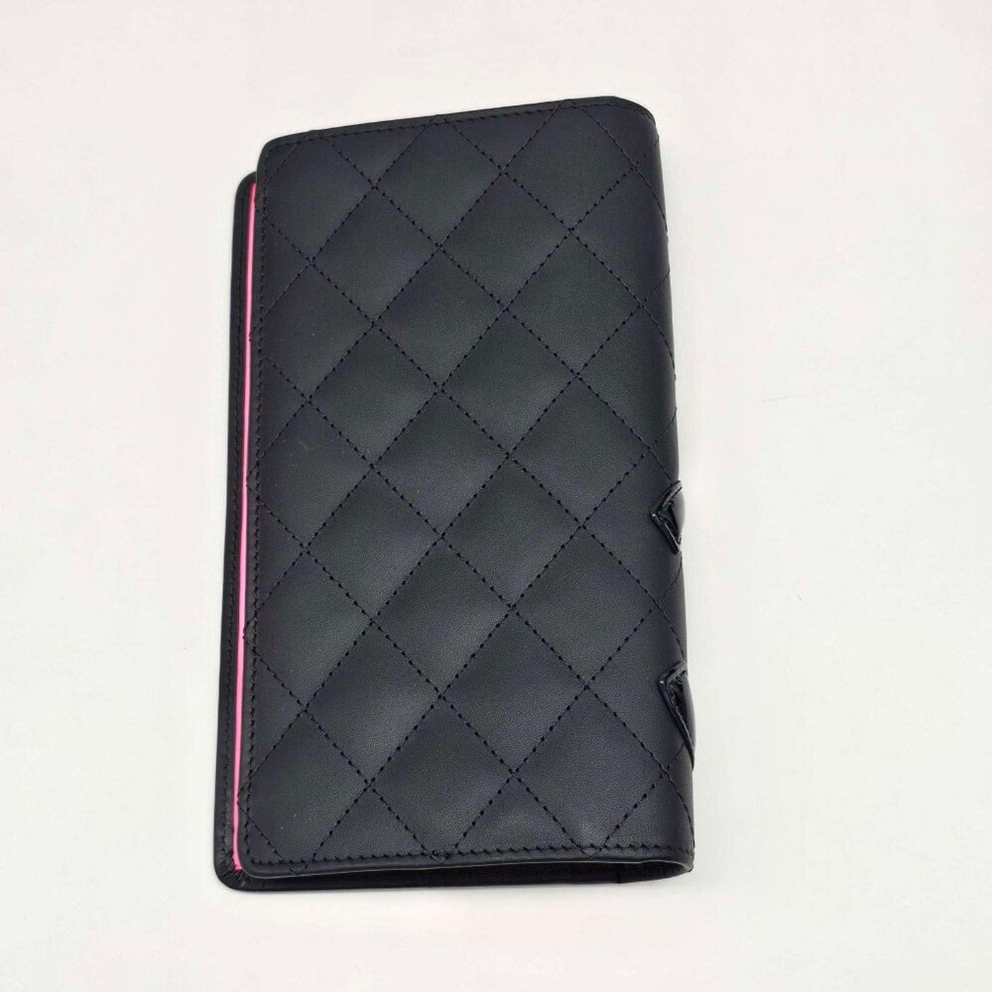 CHANEL Cambon Black Pink Lambskin Long Wallet lux385 - 043025 - Luxury Cheaper LLC