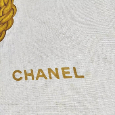 Chanel Stole Cream Cream Multi Color Silk 52% Cashmere 48% - Luxury Cheaper LLC